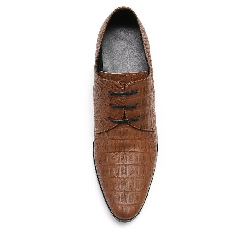 Veltique Elegant Croctex Lace-Up Derbys