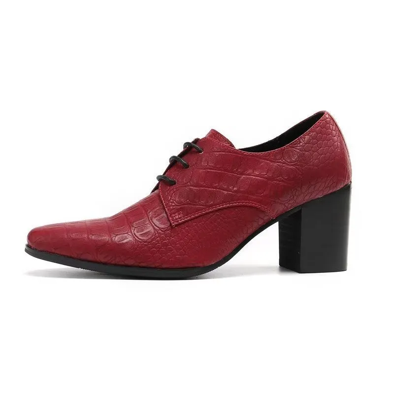 Veltique Elegant Croctex Lace-Up Derbys