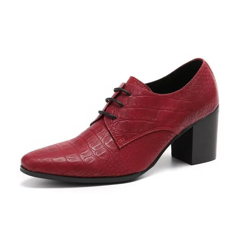 Veltique Elegant Croctex Lace-Up Derbys