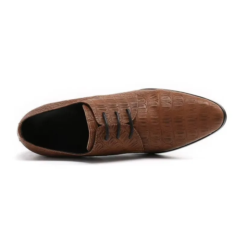 Veltique Elegant Croctex Lace-Up Derbys