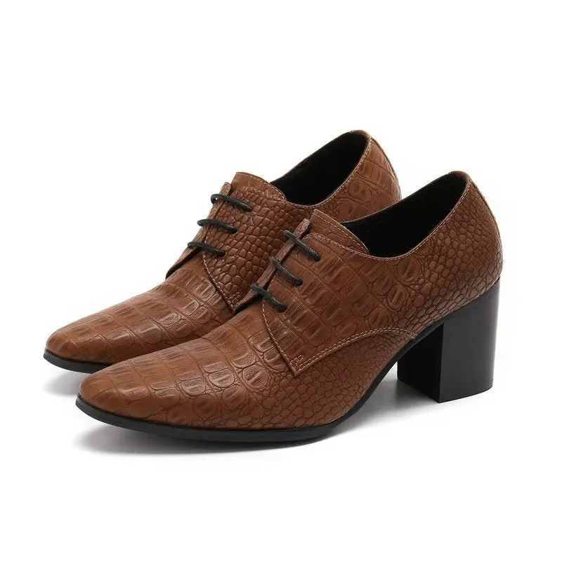 Veltique Elegant Croctex Lace-Up Derbys