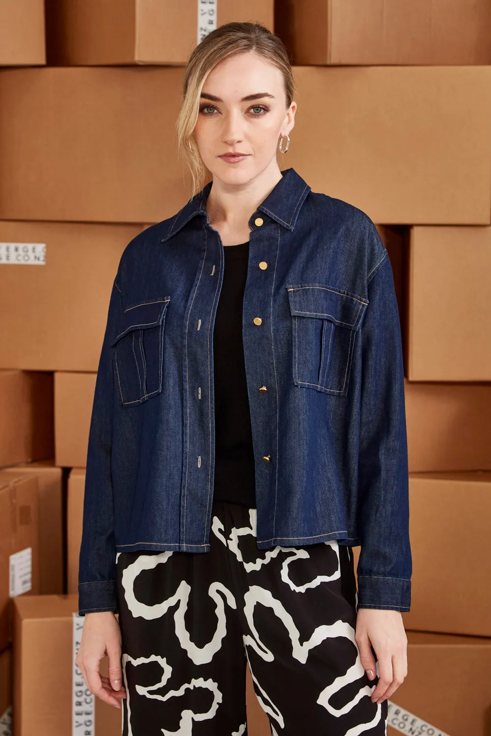 VERGE | STEVIE JACKET - DARK DENIM