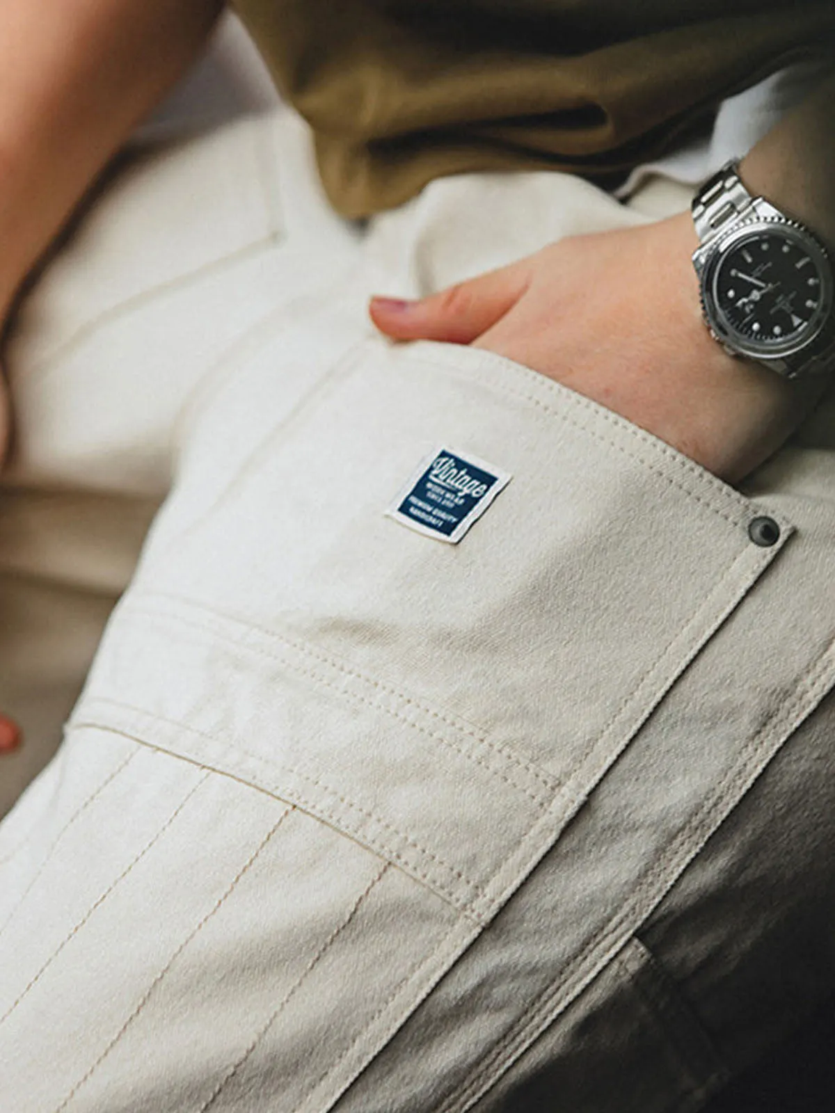 Versatile Multi-Pocket Straight Pants