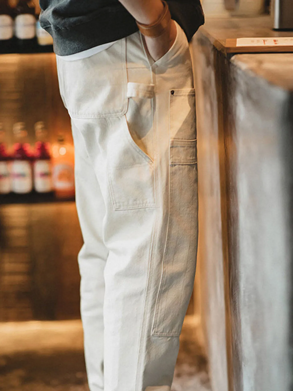 Versatile Multi-Pocket Straight Pants