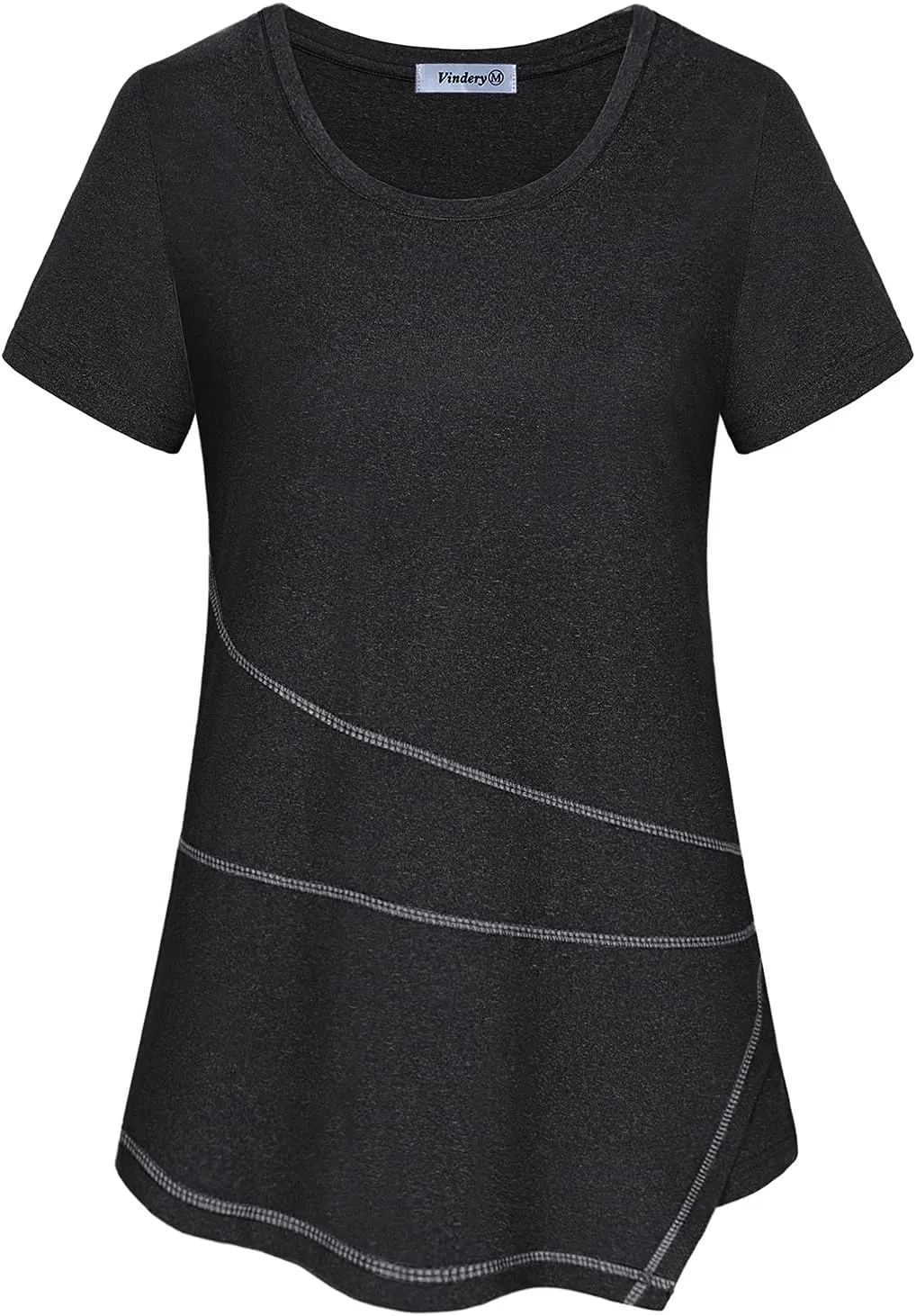 Vldnery Women's Running Workout Tops Moisture Wicking Athletic Quick Dry Loose Fit Yoga Top