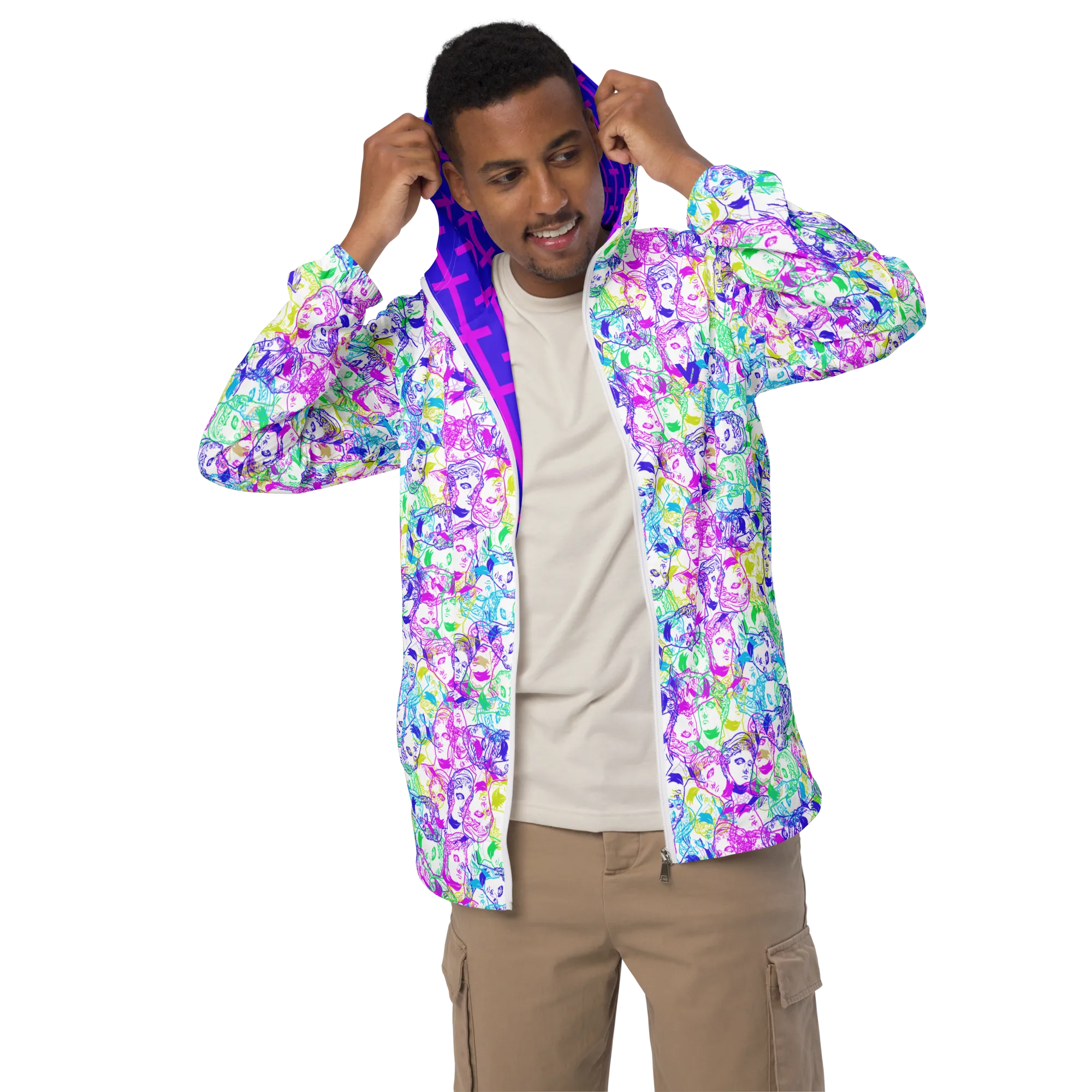 VOSRIO Select CMYK Colour Mens windbreaker