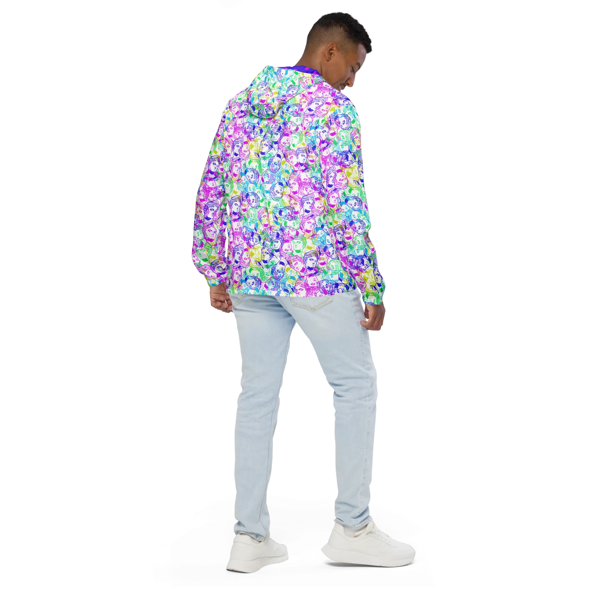VOSRIO Select CMYK Colour Mens windbreaker
