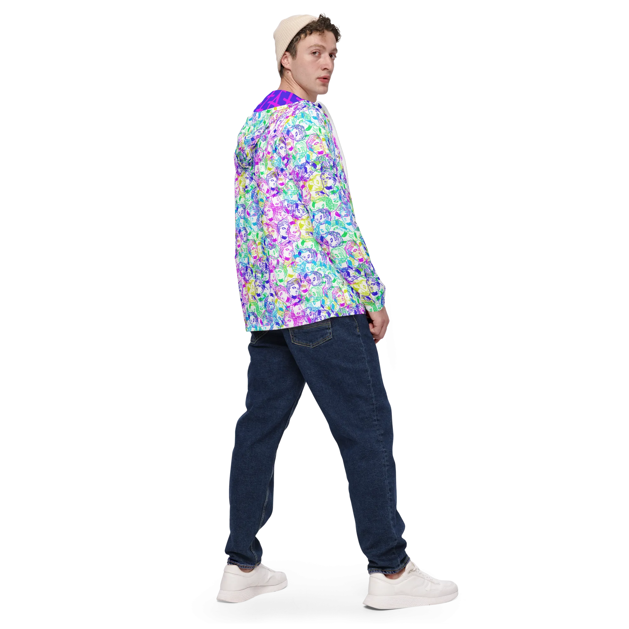 VOSRIO Select CMYK Colour Mens windbreaker