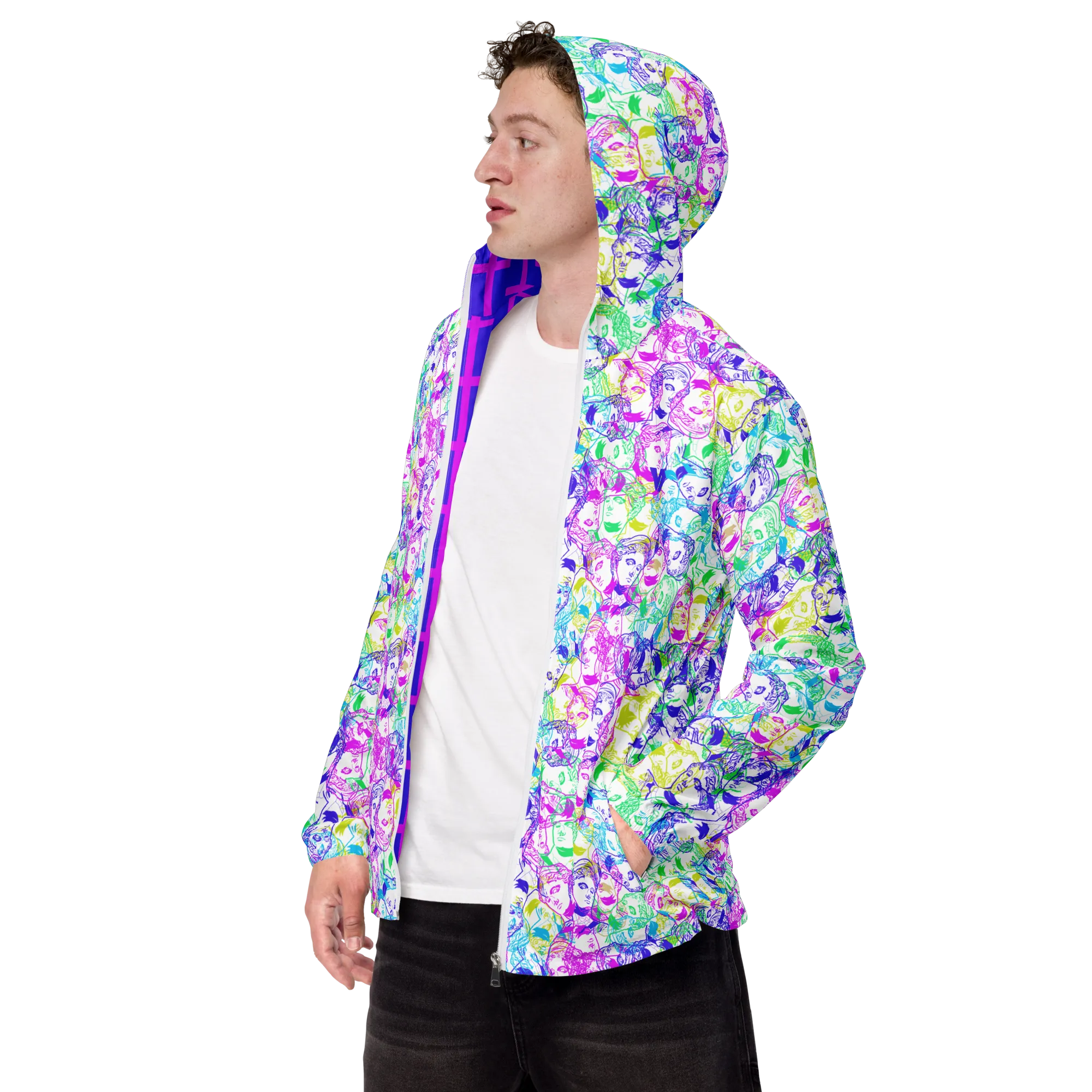 VOSRIO Select CMYK Colour Mens windbreaker