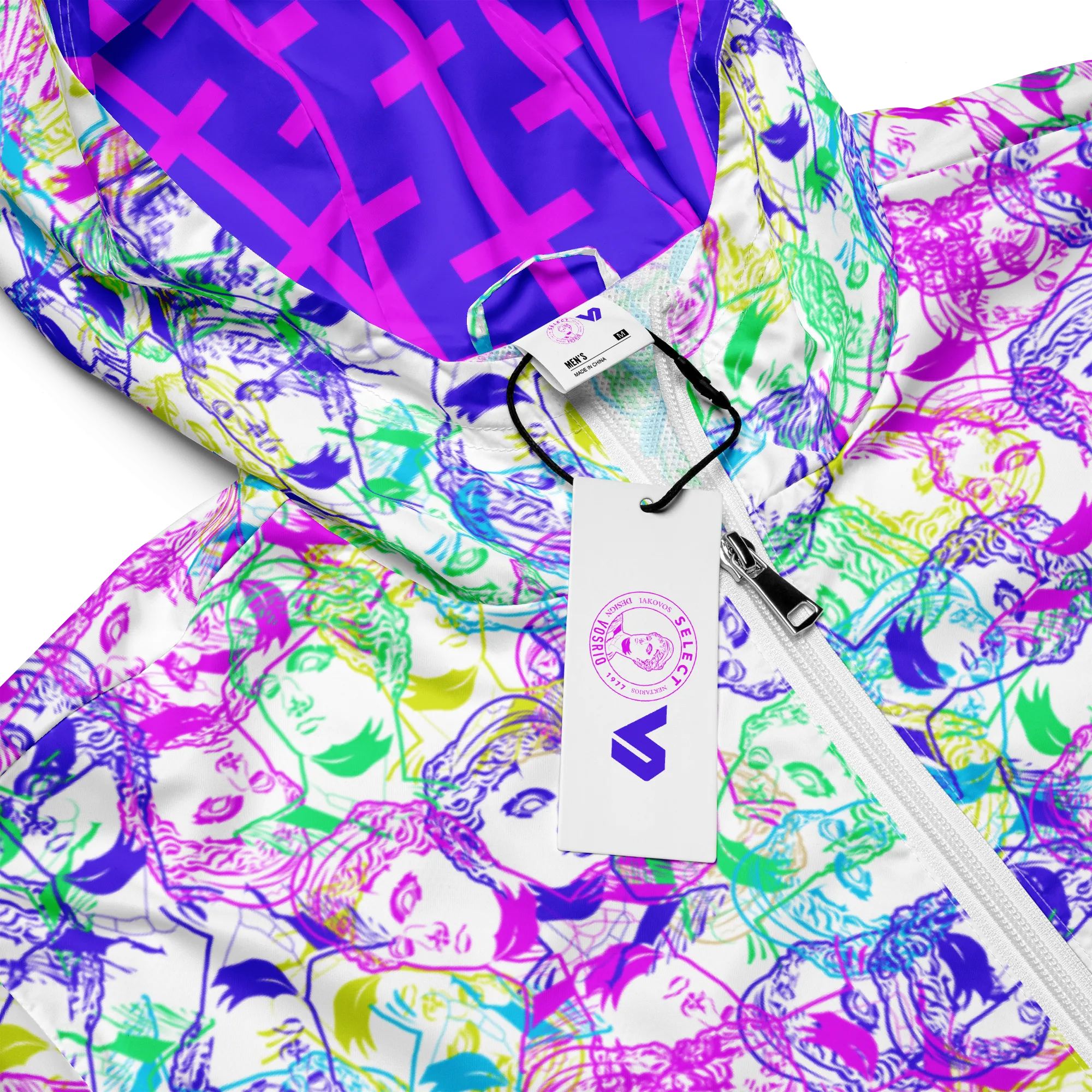 VOSRIO Select CMYK Colour Mens windbreaker