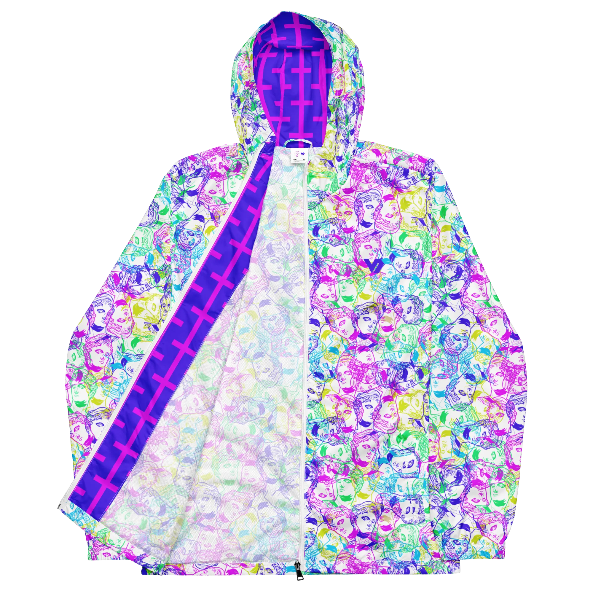 VOSRIO Select CMYK Colour Mens windbreaker