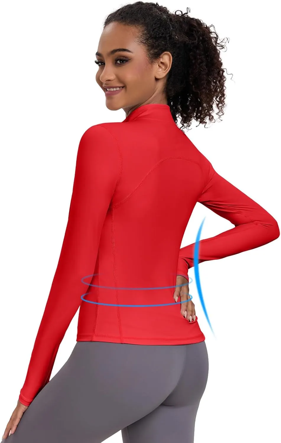 VUTRU Women's Workout Yoga Jacket Lightweight Slim Fit Athletic Full Zip Running Sport Track Shirts
