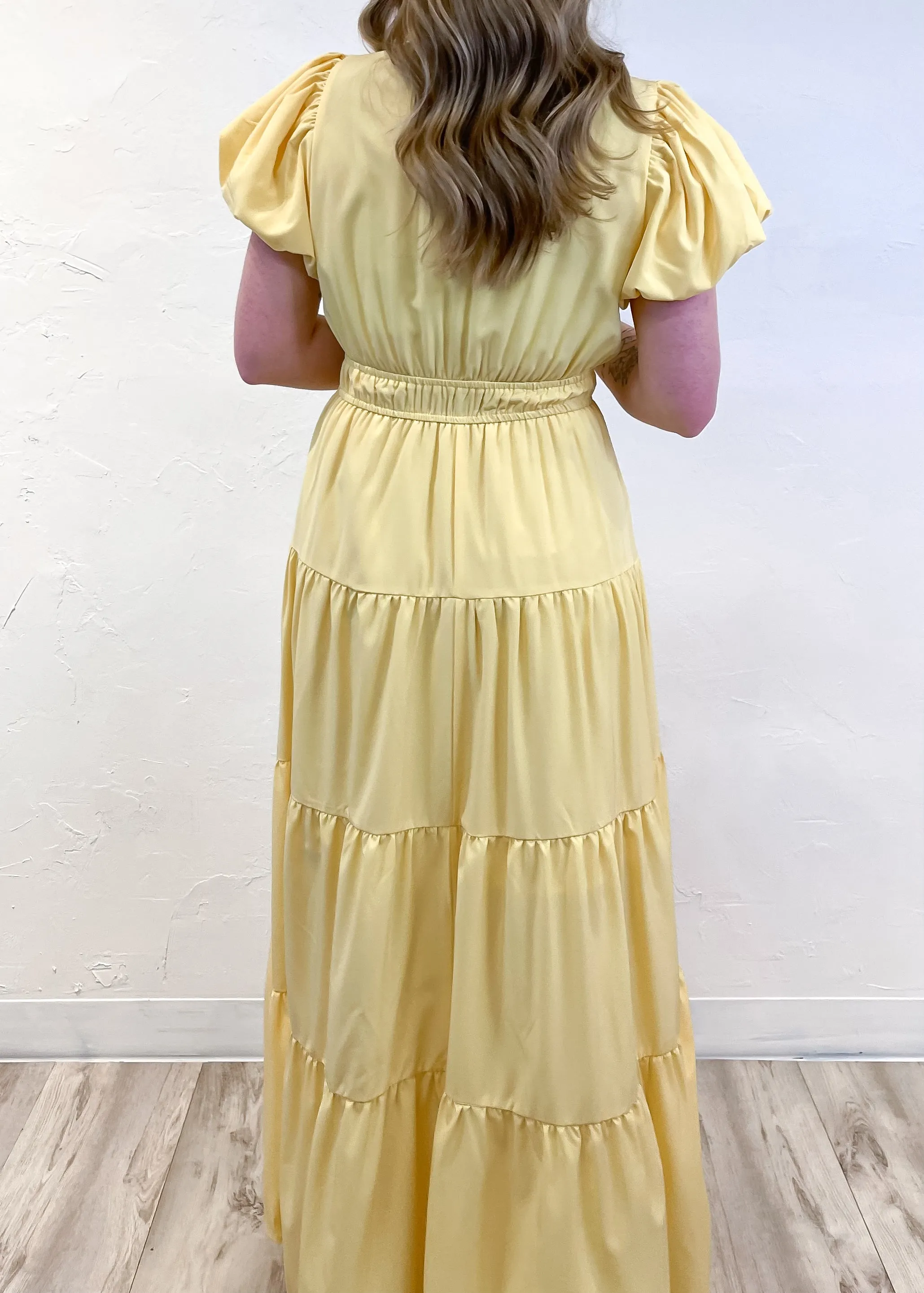 Walking On Sunshine Maxi Dress | Lemon