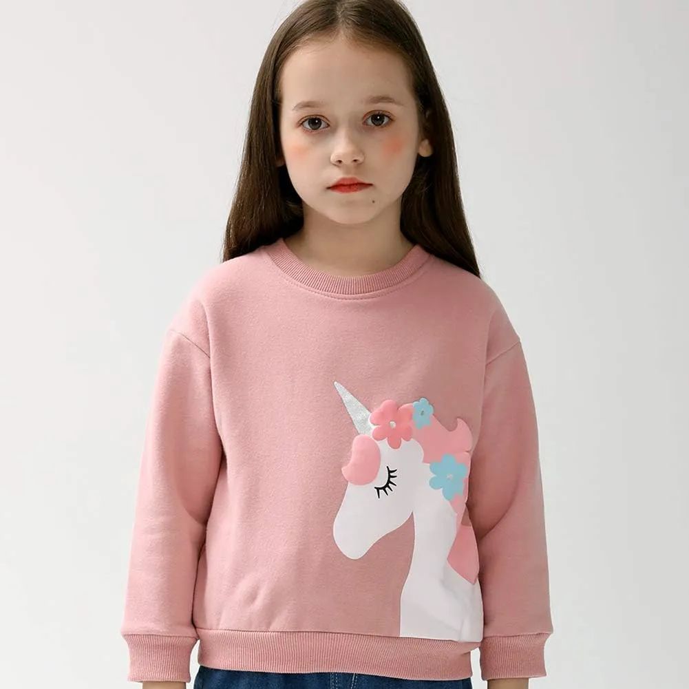 WELAKEN Girls Sweatshirts Long Sleeve Pullover Crewneck Tops Shirts