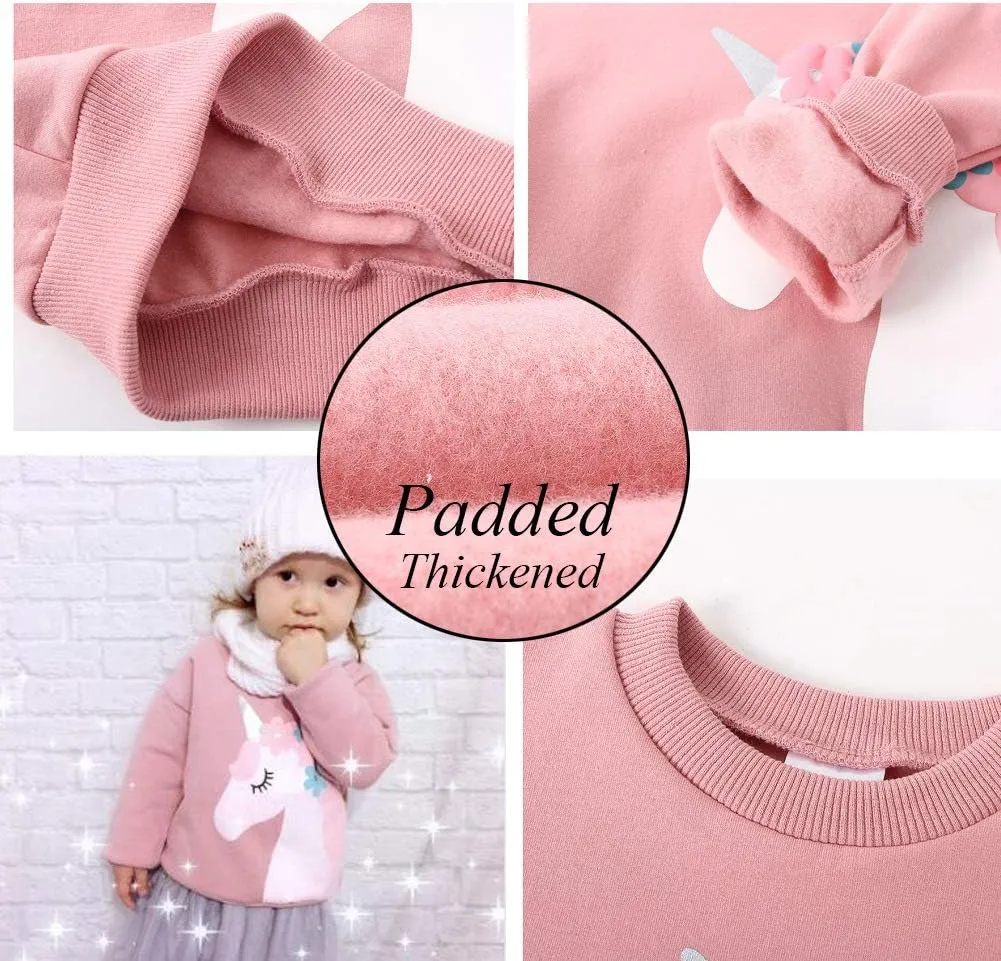 WELAKEN Girls Sweatshirts Long Sleeve Pullover Crewneck Tops Shirts