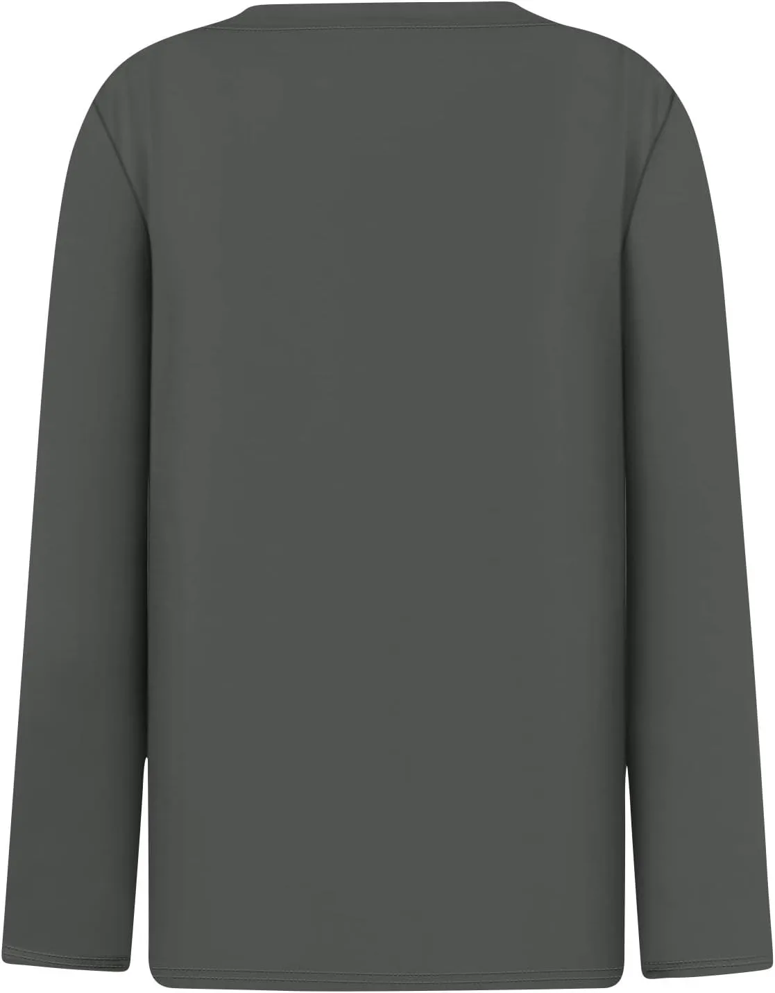 Women Pullover Tops Trendy Round-Neck Long Sleeve Tshirts Casual Loose Fit Basic Tee