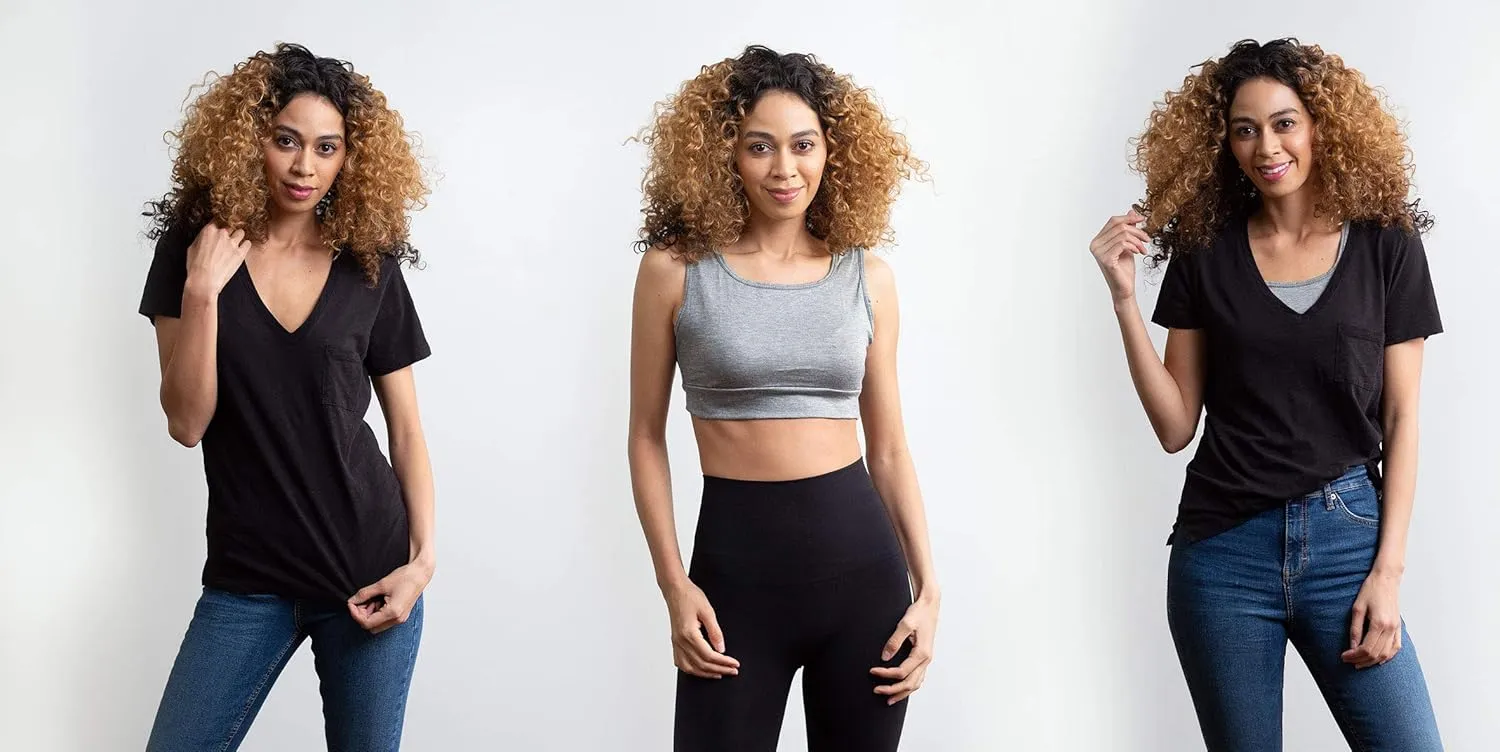 Women Tank Top Cami Layering HALFTEE Cap Sleeve Tee | Demi Crop Undershirt for Women & Teens XS-6X