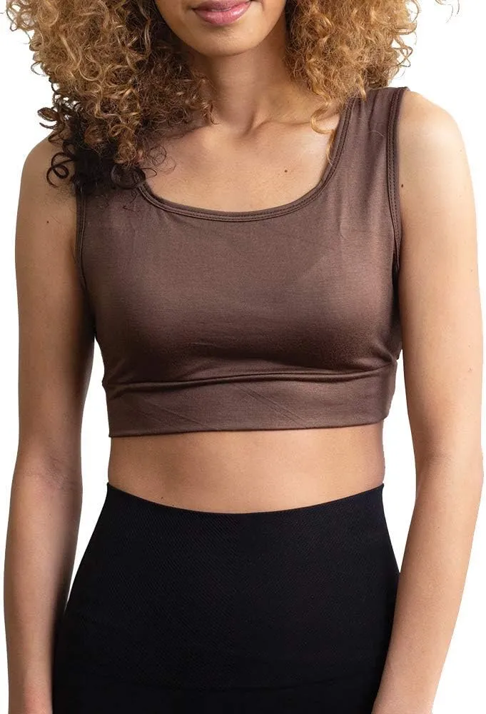 Women Tank Top Cami Layering HALFTEE Cap Sleeve Tee | Demi Crop Undershirt for Women & Teens XS-6X