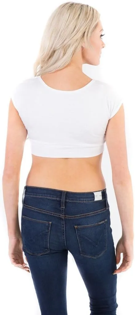 Women Tank Top Cami Layering HALFTEE Cap Sleeve Tee | Demi Crop Undershirt for Women & Teens XS-6X