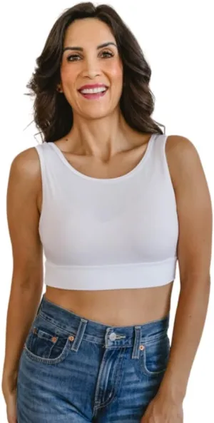 Women Tank Top Cami Layering HALFTEE Cap Sleeve Tee | Demi Crop Undershirt for Women & Teens XS-6X