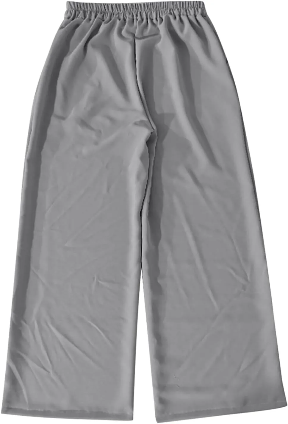 Women's Crinkle Textured Wide Leg Pants High-Waisted Cooling Summer Stretchy Lightweight Lounge to Office