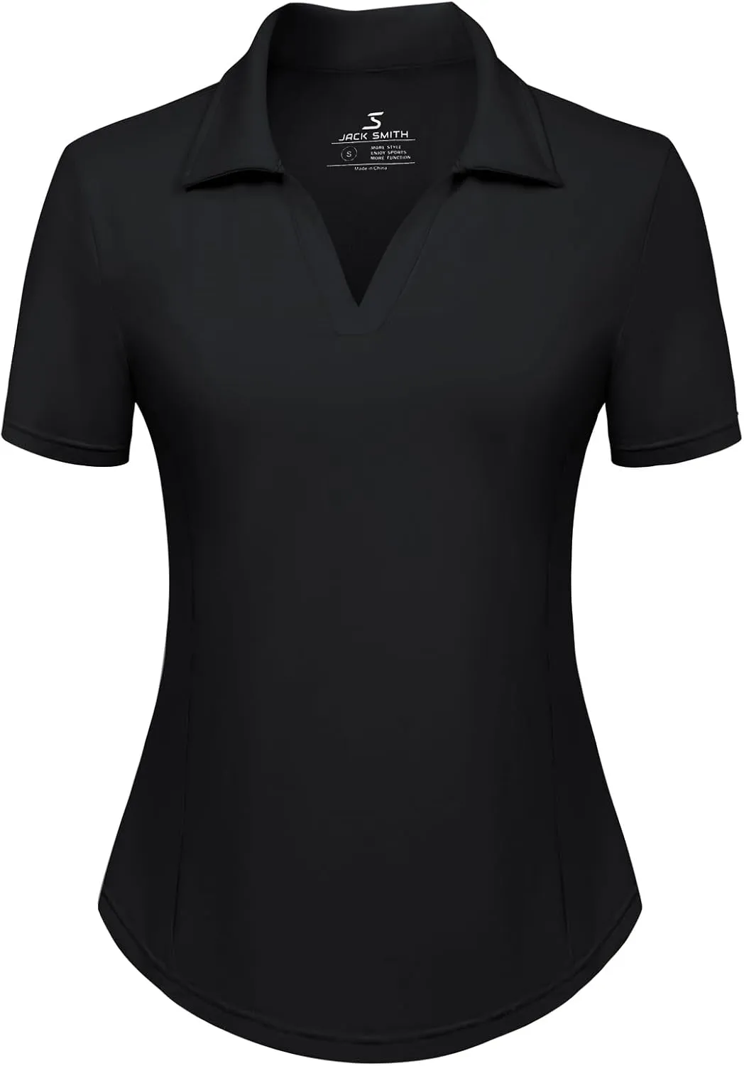 Women's Golf Polo Shirt V Neck Short Sleeve Tennis Shirt Sun Protection Moisture Wicking Athletic Tops