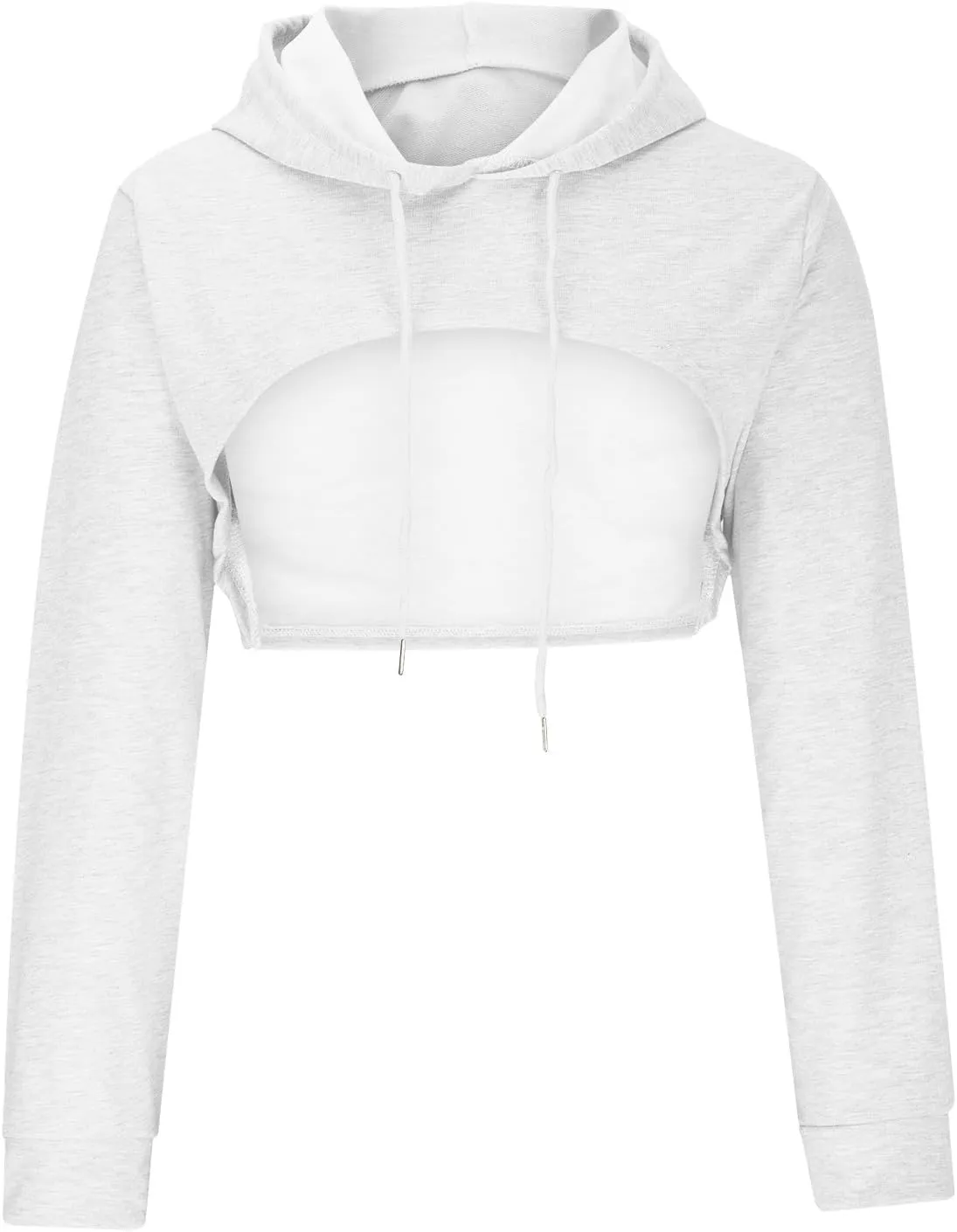 Womens Long Sleeve Crop Tops Hoodies Sweatshirt Cropped Workout Tops Athletic Shirts Fashion Teen Girls Y2k Clothes
