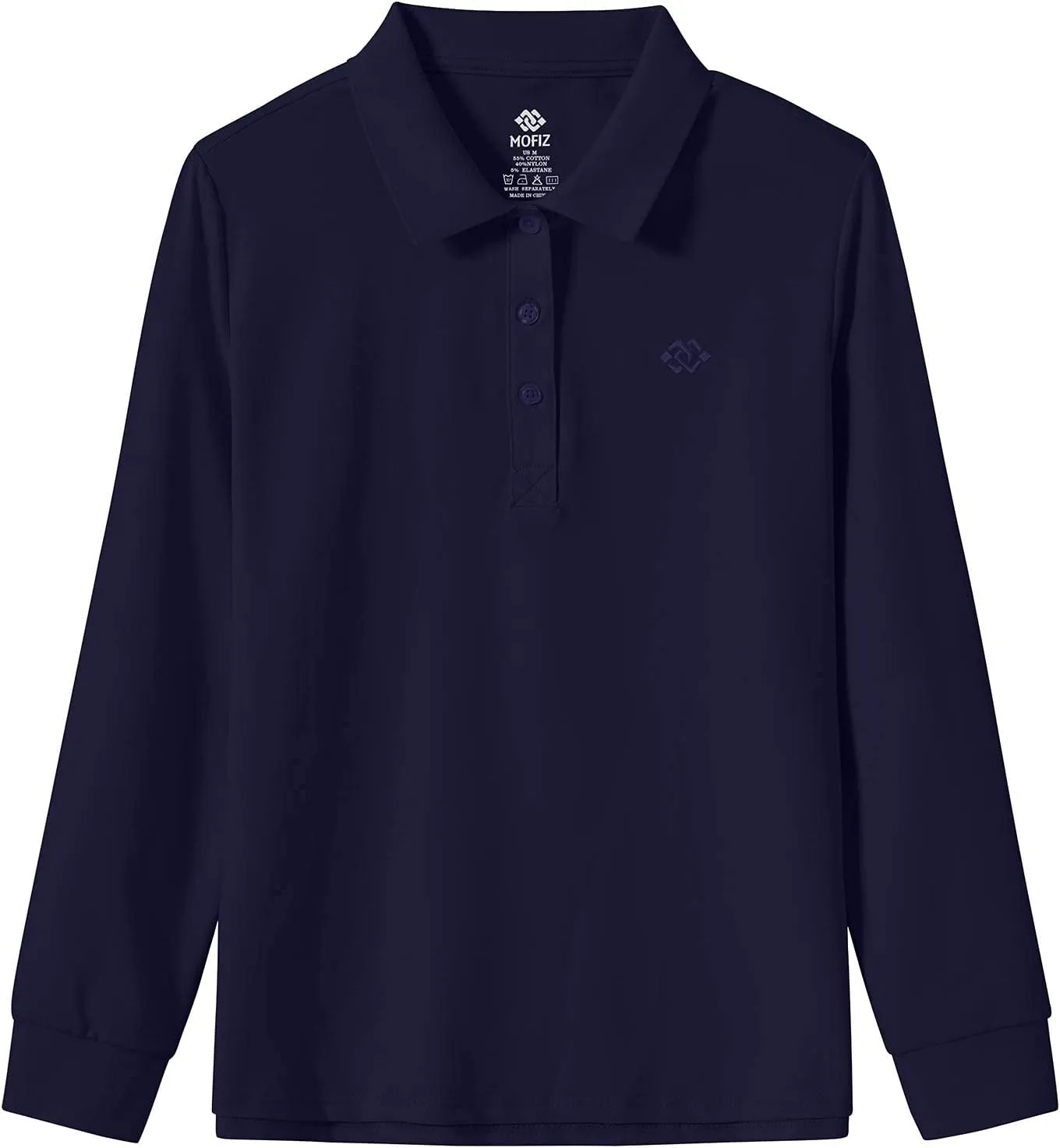 Women's Long Sleeve Golf Polo Shirts Lightweight Quick Dry Moisture Wicking Athletic Tennis Sports Tops 3-Button