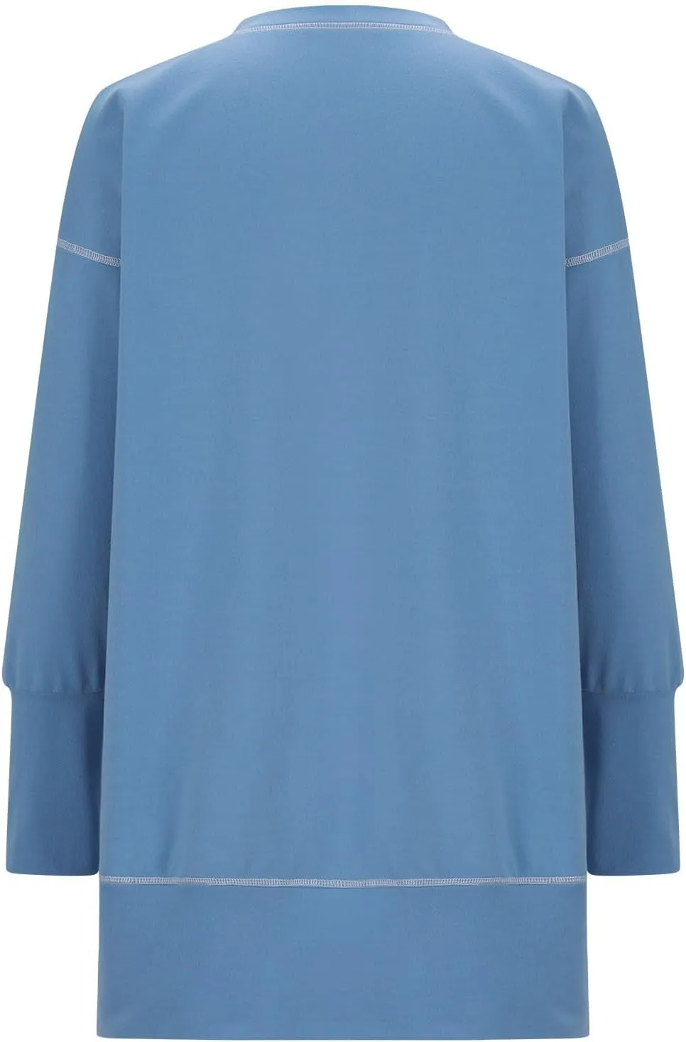 Womens Oversized Crewneck Sweatshirts Casual Long Sleeve Trendy Contrast Stitching High Low Fall Pullover Tops