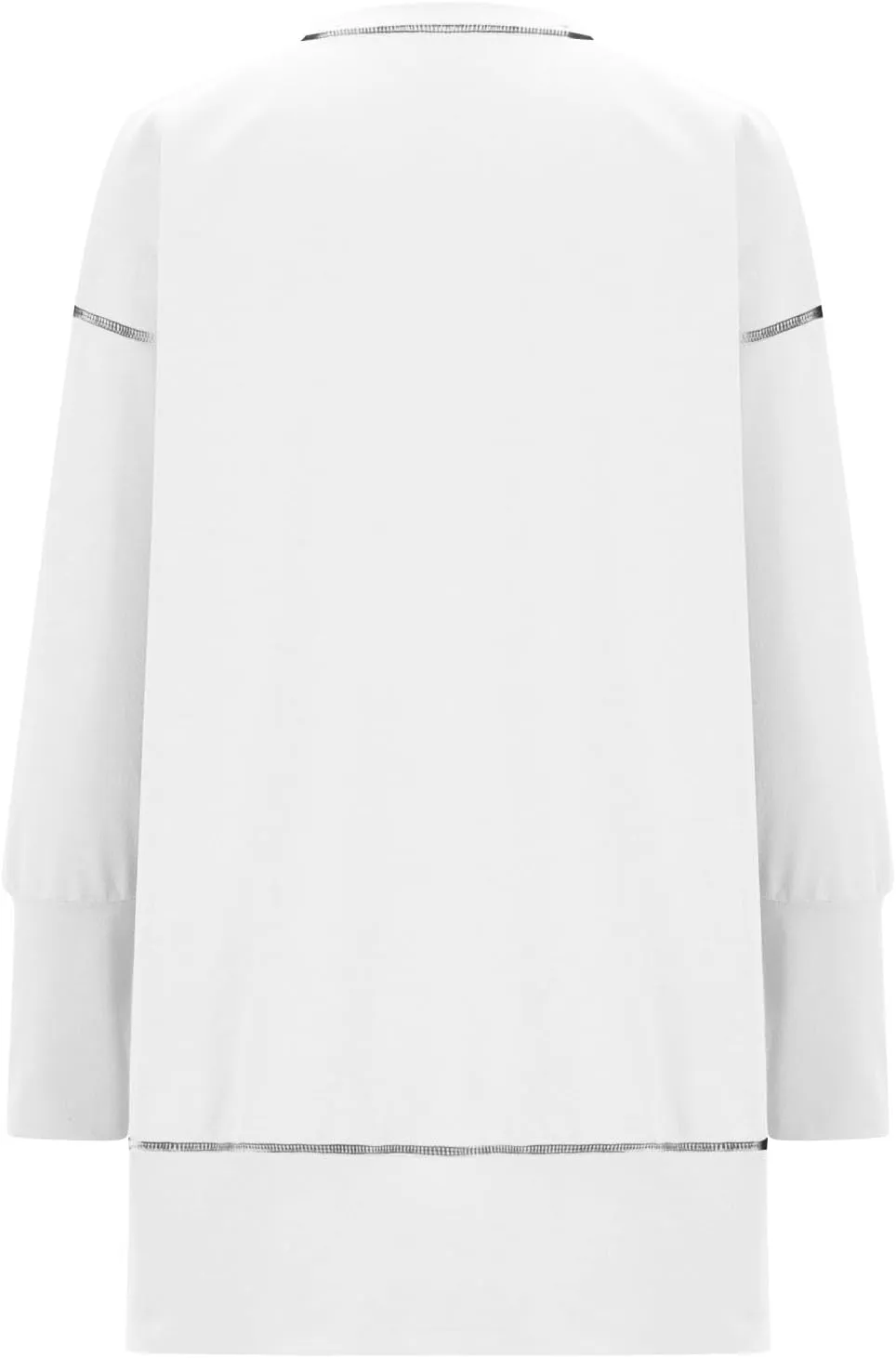 Womens Oversized Crewneck Sweatshirts Casual Long Sleeve Trendy Contrast Stitching High Low Fall Pullover Tops