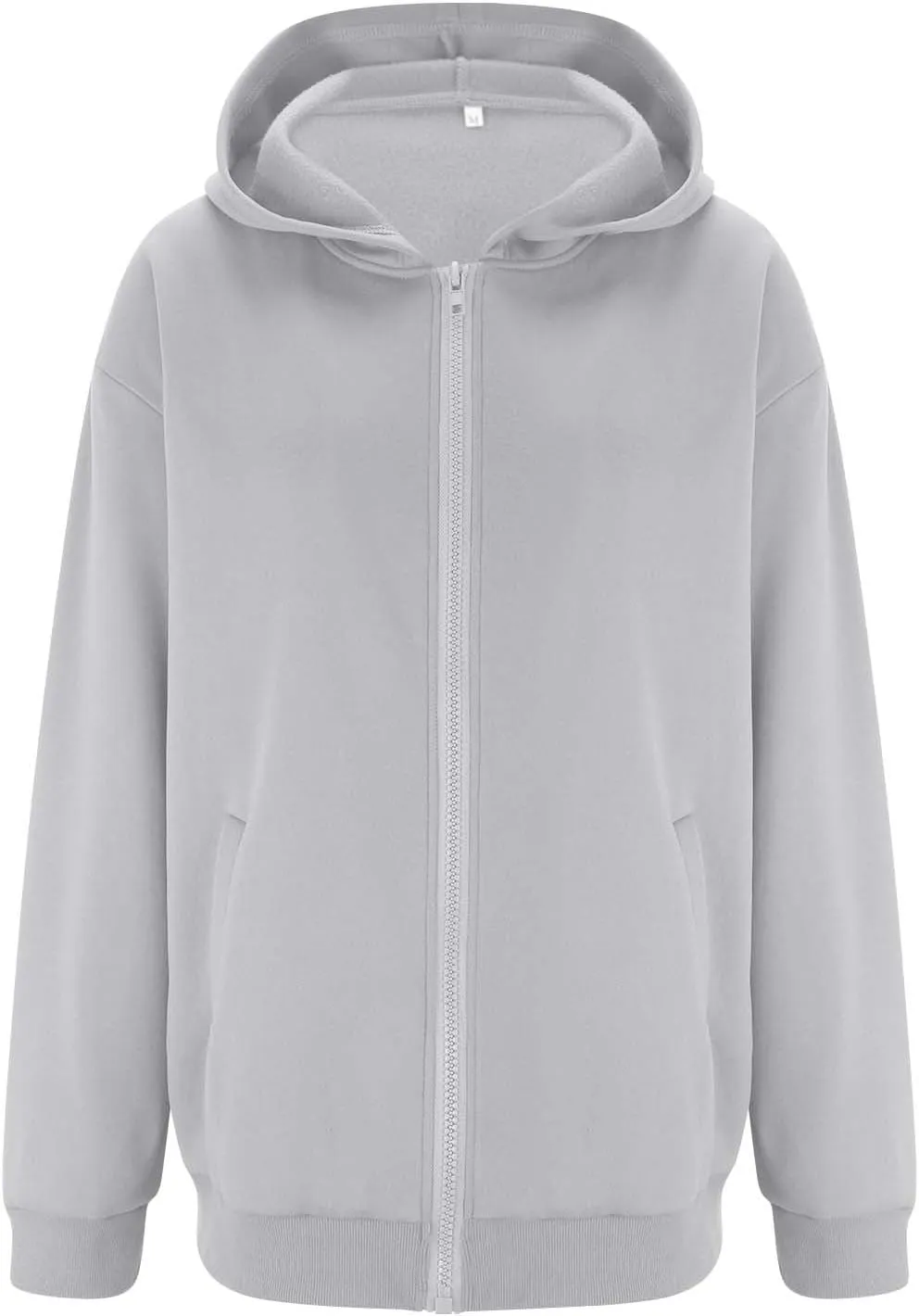 Women's Oversized Hooded Sweatshirt Full Zip Up Long Sleeve Jackets With Pockets Fall Outfits Y2K Teen Girls Clothes