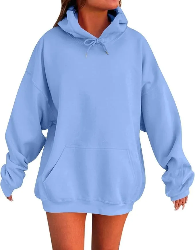 Womens Oversized Hoodies Winter Cute Sweatshirts Pullover 2024 Warm Clothes Fall Trendy Outfits Drawstring Sweater