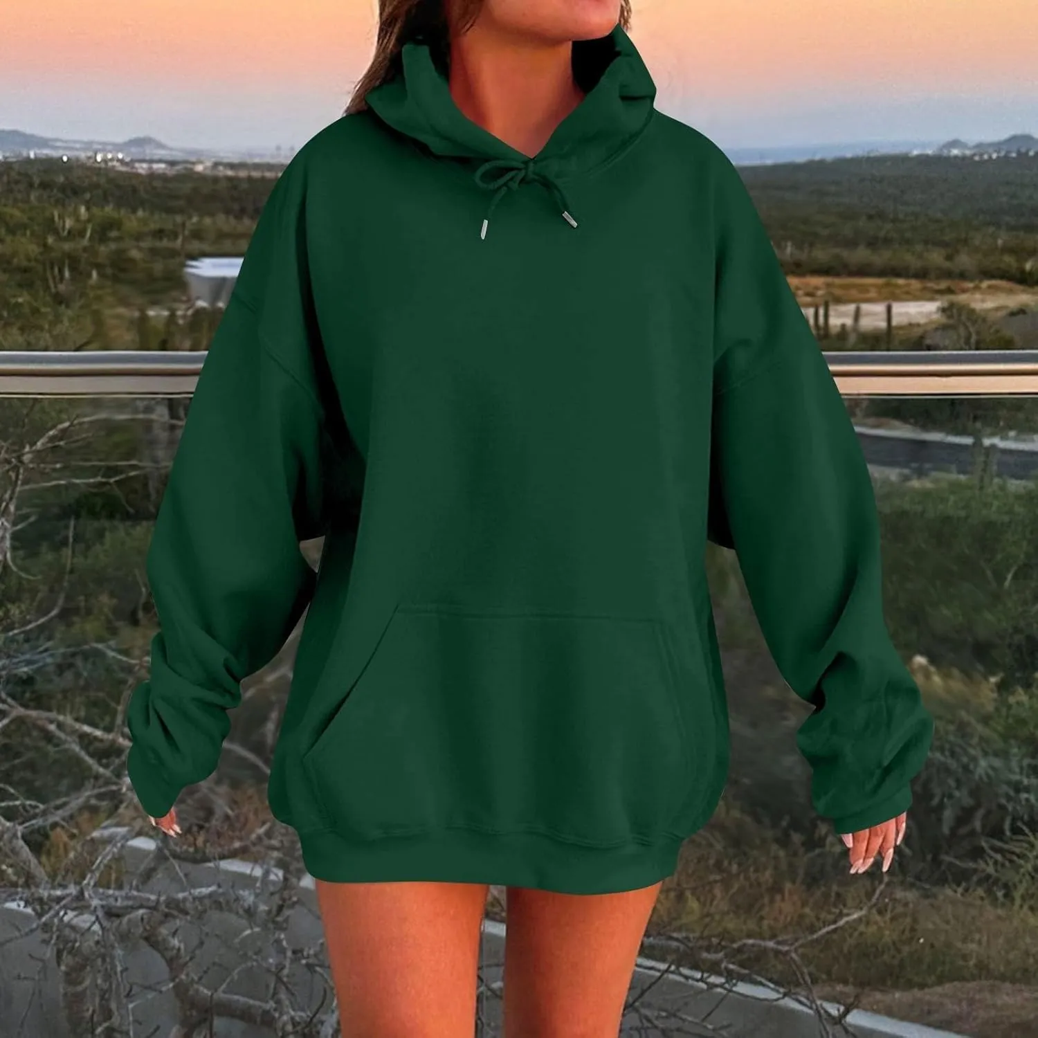 Womens Oversized Winter Cotton Hoodies 2024 Winter Cute Sweatshirts Pullover Fashion Tops Trendy Outfits