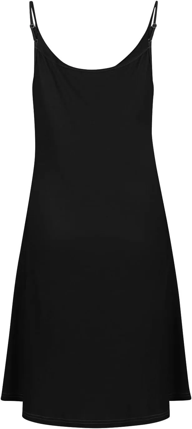 Womens Summer Dresses Spaghetti Strap V Neck Casual Sleeveless Solid Sundress Beach Button Shirts Boho Mini Dress