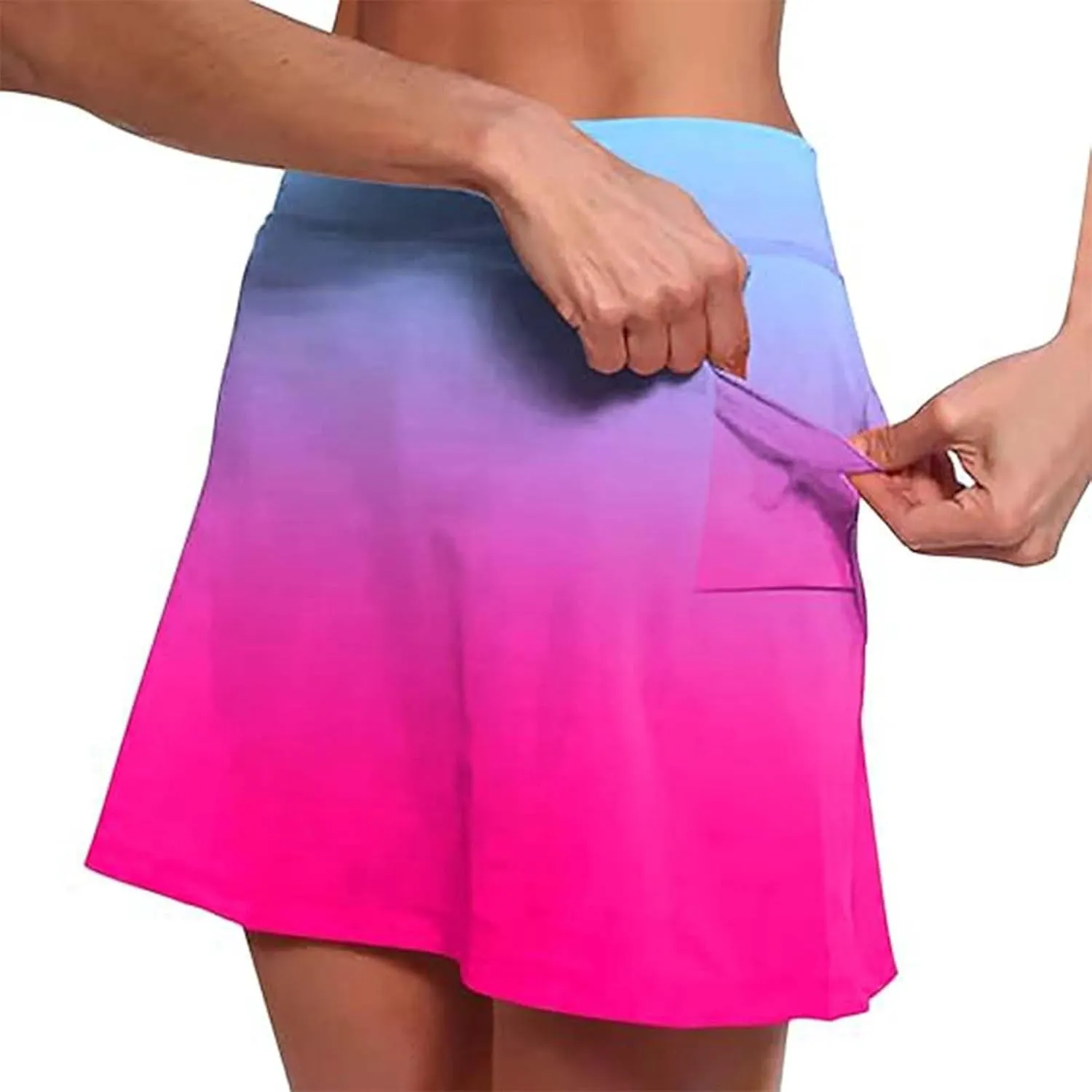 Women's Tennis Skirts with Shorts Underneath High Waisted Workout Athletic Skorts Pockets Skinny Sports Golf Skirts