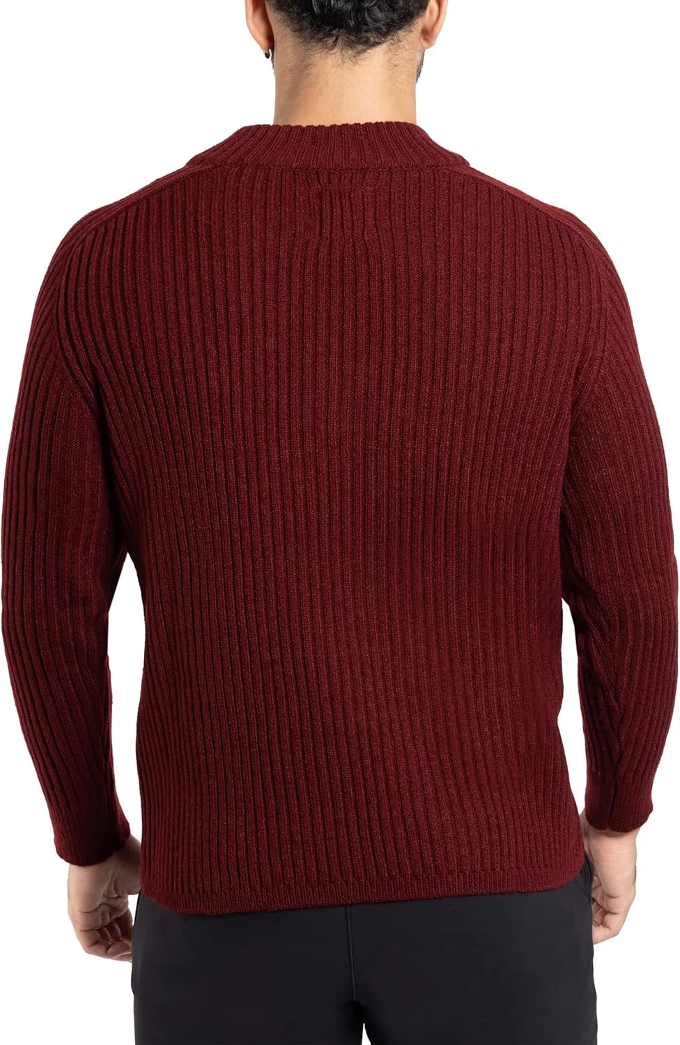 X RAY Mens Quarter Zip Pullover Sweater, Slim Fit Knit Long Sleeve Polo Quarter Zip Pullover Golf Sweatshirt for Men