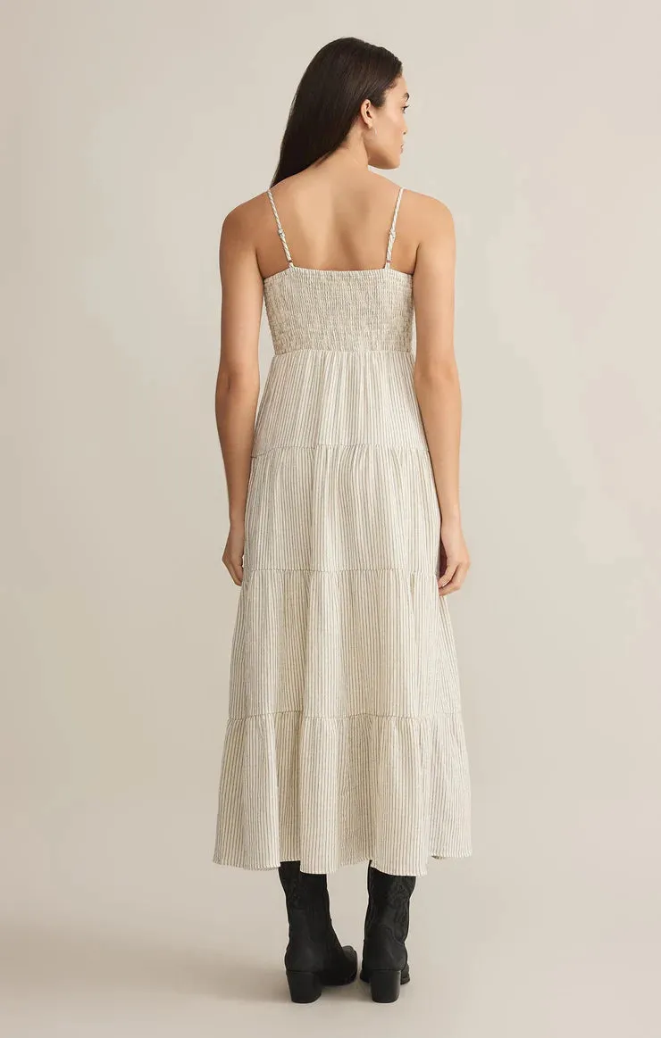 Z SUPPLY BALOS STRIPED MAXI DRESS - NATURAL