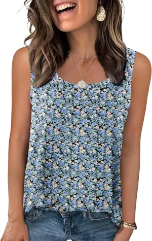 Zeagoo Womens Loose Fit Tank Tops Summer Scoop Neck Tops Casual Flowy Sleeveless Tunic Shirts 2025